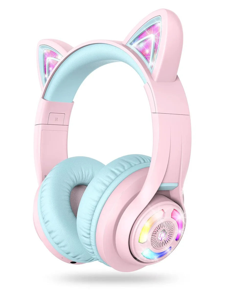  iClever BTH13 Kids Headphones Pink 74/85dBA 50H Bluetooth 5.2 — product photo