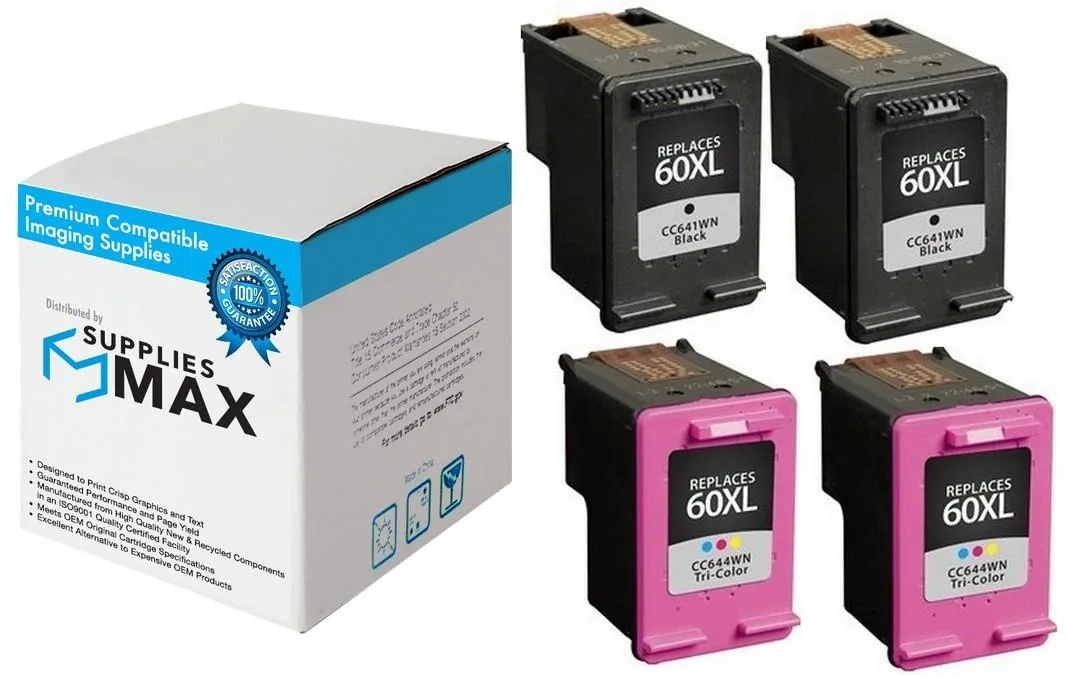 SuppliesMax SuppliesMax HP CD948BN_2PK High Yield Inkjet Combo Pack (2 Black / 2 Color) — product photo