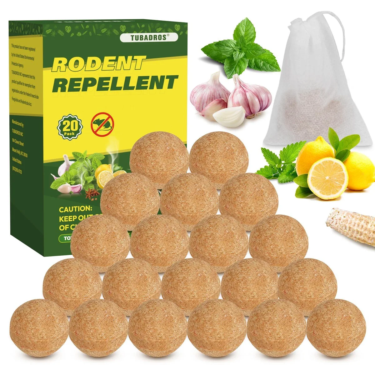  20 Pack Rodent Repellent Peppermint Oil — product photo