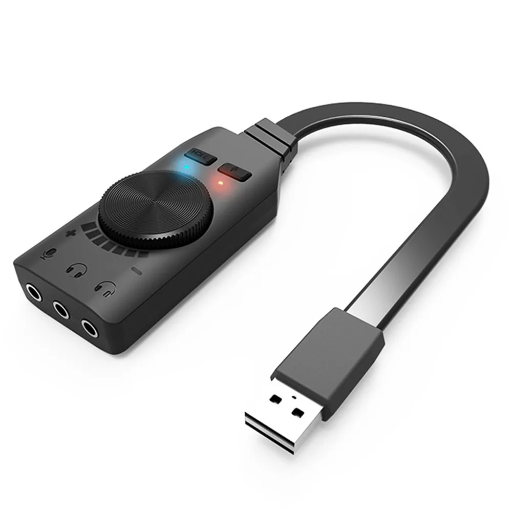 IHDAPP IHDAPP External Sound Card Virtual 7.1CH USB Volume Adjustable 3-Port Output — product photo