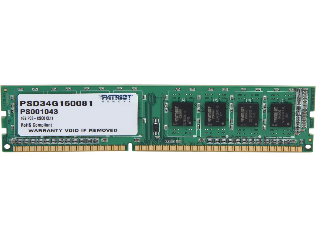 Patriot Memory Patriot Memory PSD34G160081 4GB DDR3 1600 CL11 desktop RAM — product photo