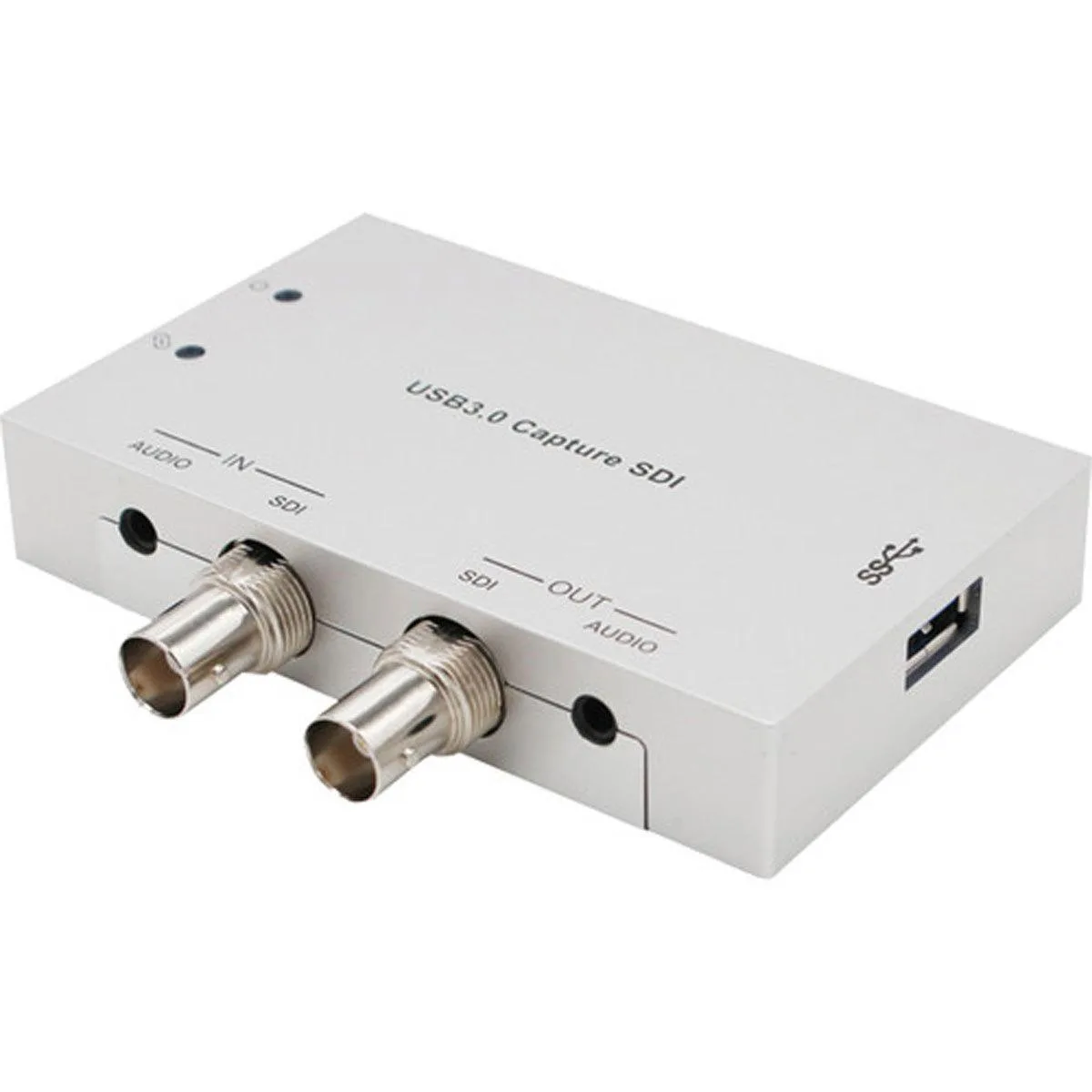 Compact black USB 3.0 SDI capture box with loop-out port
