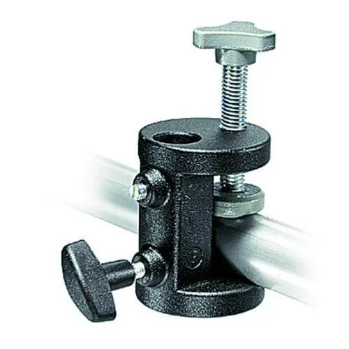 Small silver metal mini clamp with 5/8 inch socket
