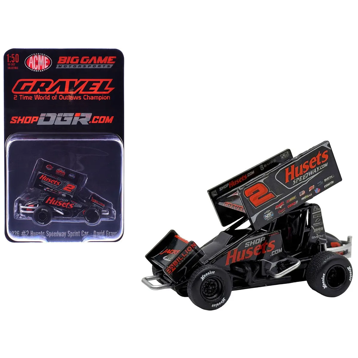 ACME ACME Winged Sprint Car #2 David Gravel Husets Speedway 1/50 Diecast 2026 — product photo