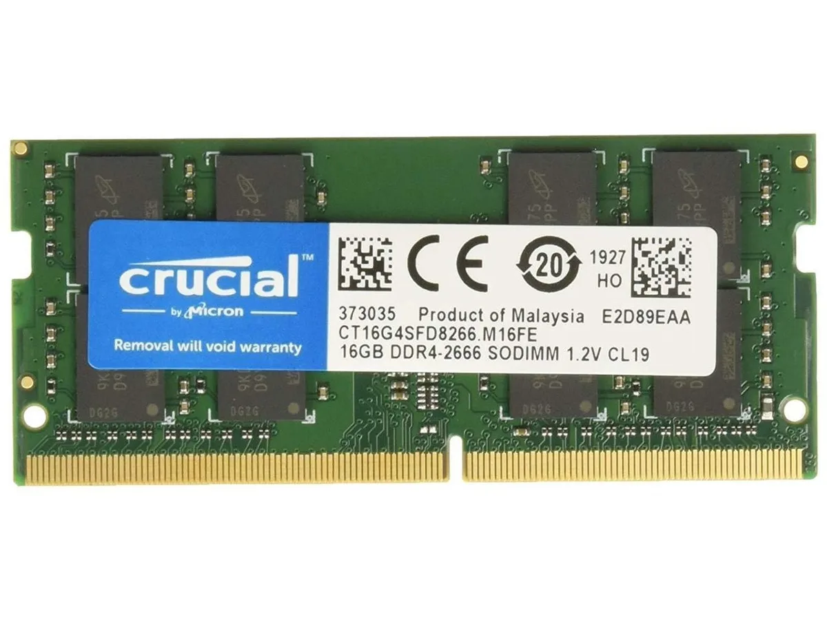 Micron Technology, Inc. Micron Technology, Inc. CT16G4SFD8266 16GB DDR4 2666 SO-DIMM memory upgrade — product photo