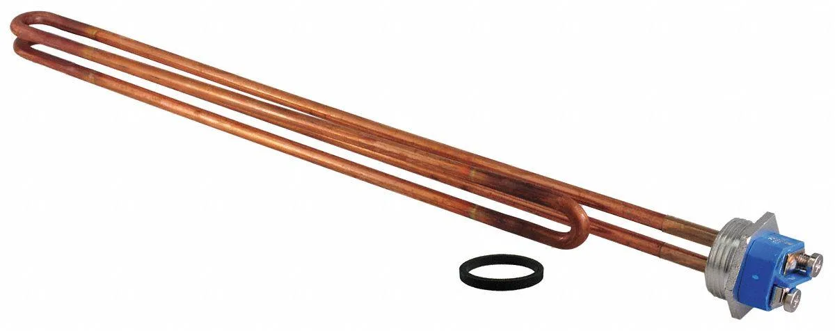 Copper threaded water heater element, 15.13 inches long