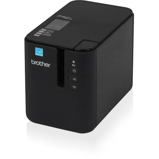 Brother PTP900C desktop label printer in white and grey