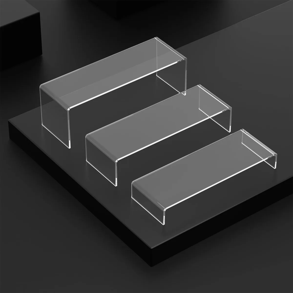  PMMA-U6 Acrylic Display Prop 8.7/8.4/1.4 in heights — product photo