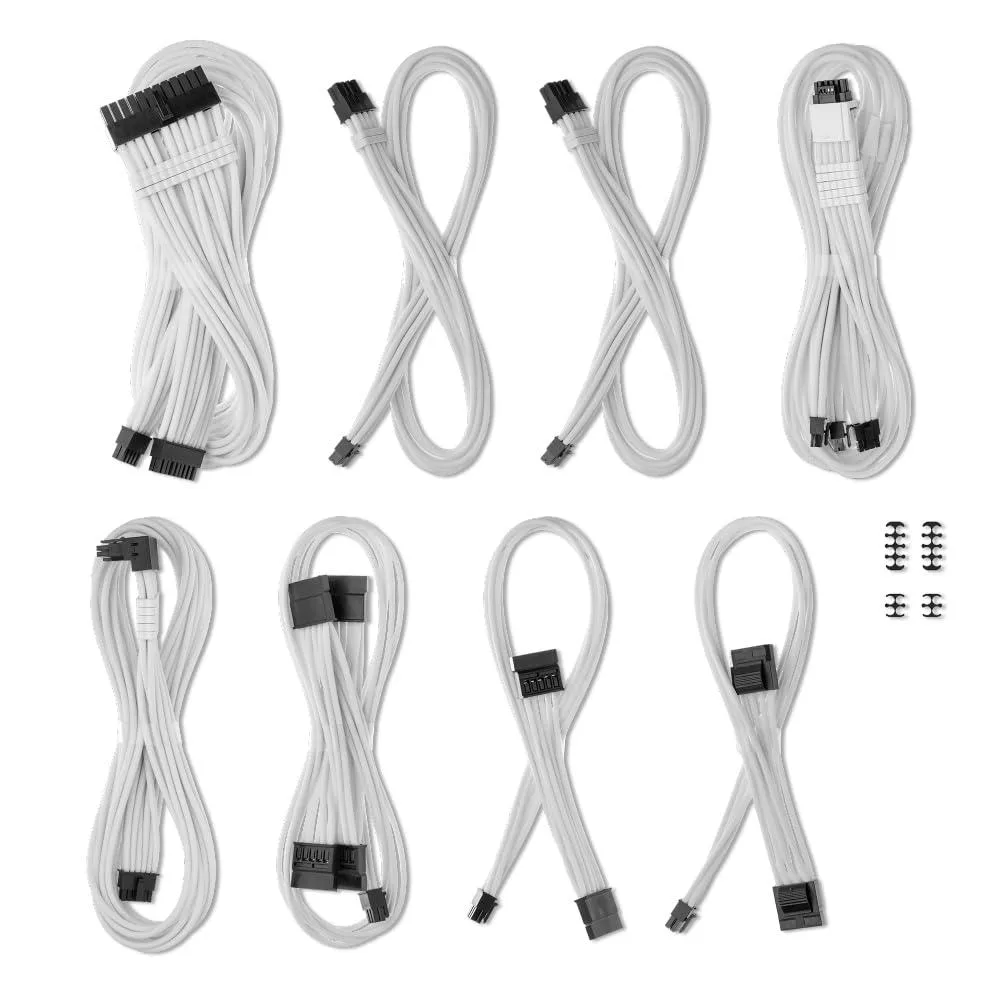CableMod CableMod C-Series Pro ModMesh 12V-2x6 Dual StealthSense Kit Corsair Type 5 Shift White — product photo