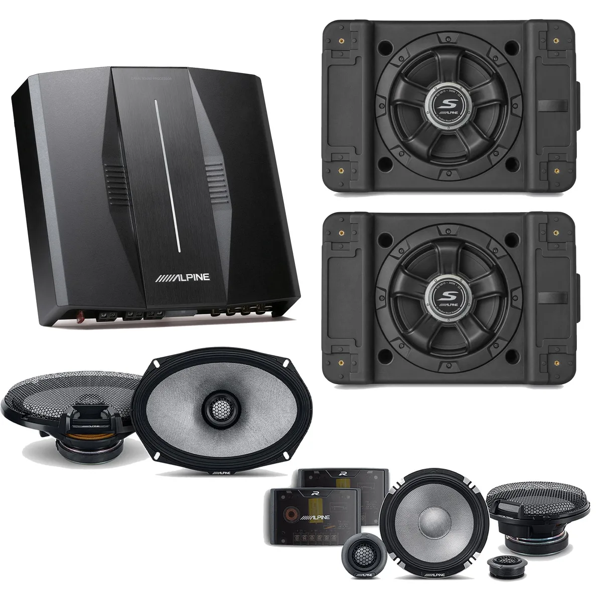 Alpine Alpine PXE-C80-88 OPTIM8 Bundle w/ 2x SS-SB12 12 Sub, R2-S652 6.5 Comp, R2-S69 69 Coax — product photo