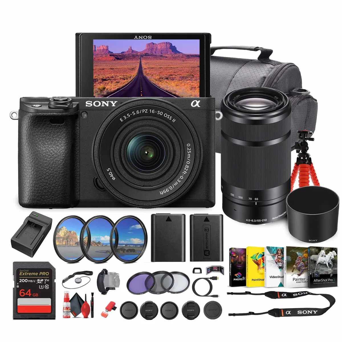 Sony Sony Alpha a6100 Camera Kit with 16-50mm &amp; 55-210mm Lenses — product photo