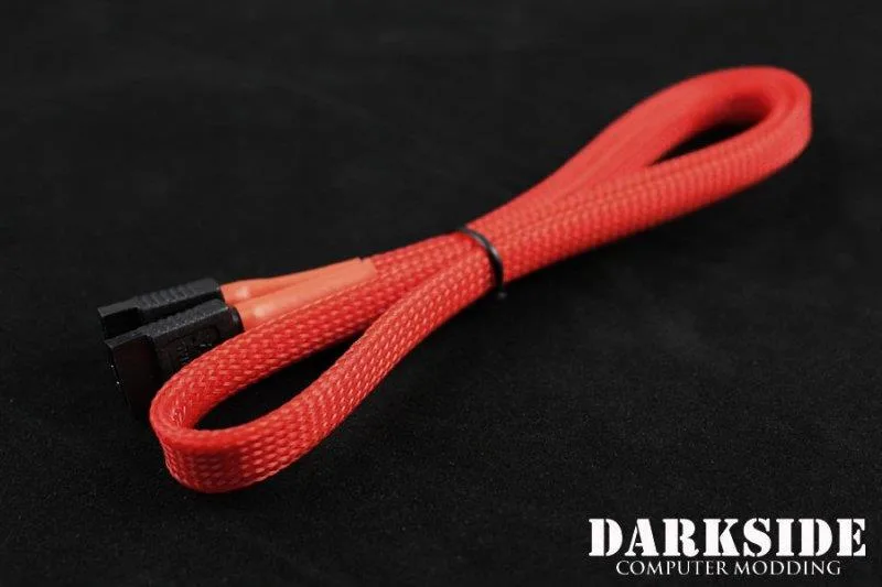 Darkside Computer Modding Darkside Computer Modding UV Red SATA 3.0 180° cable 60cm — product photo
