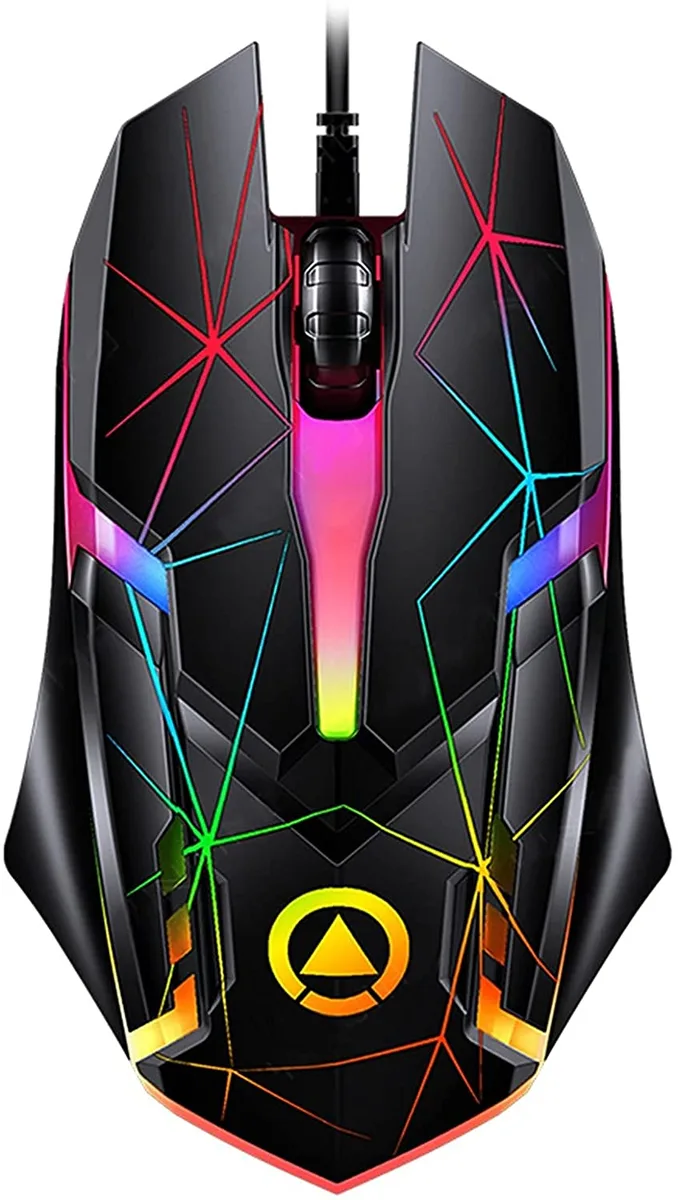 IHDAPP IHDAPP G6 Wired Optical Gaming Mouse 1200 DPI Black Star Luminous — product photo