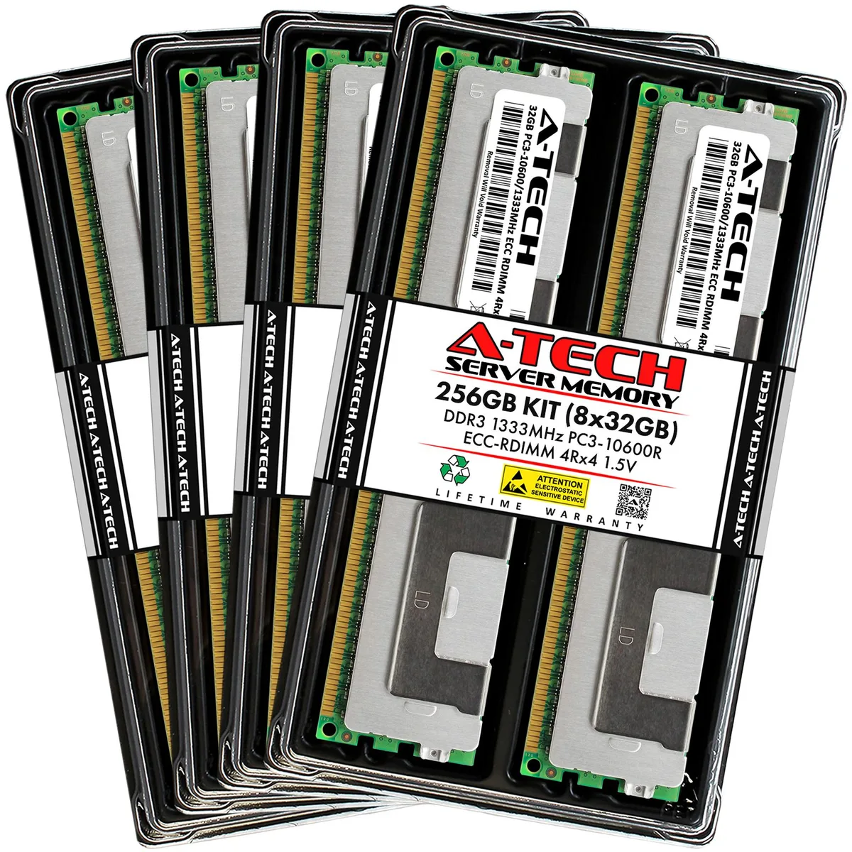 A-Tech A-Tech 256GB (8x32GB) DDR3 1333 ECC RDIMM 4Rx4 Server RAM — product photo