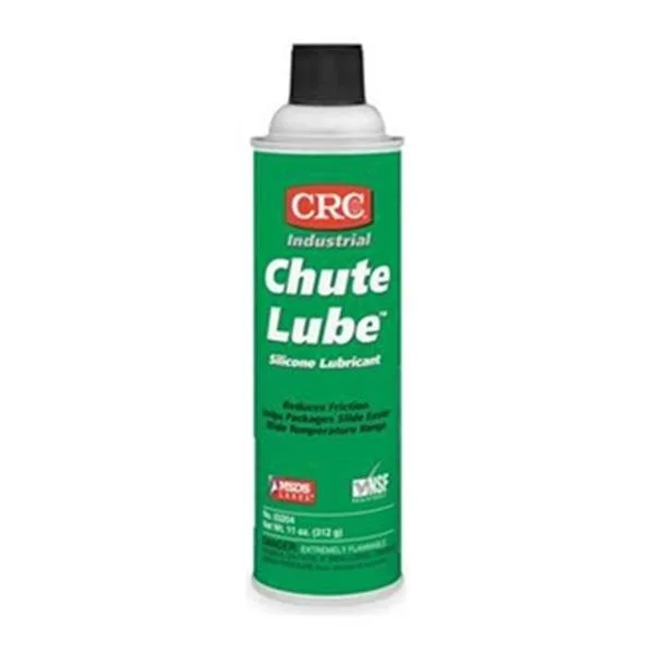Yellow 20 oz aerosol can labelled CRC 03204 Chute Lubricant