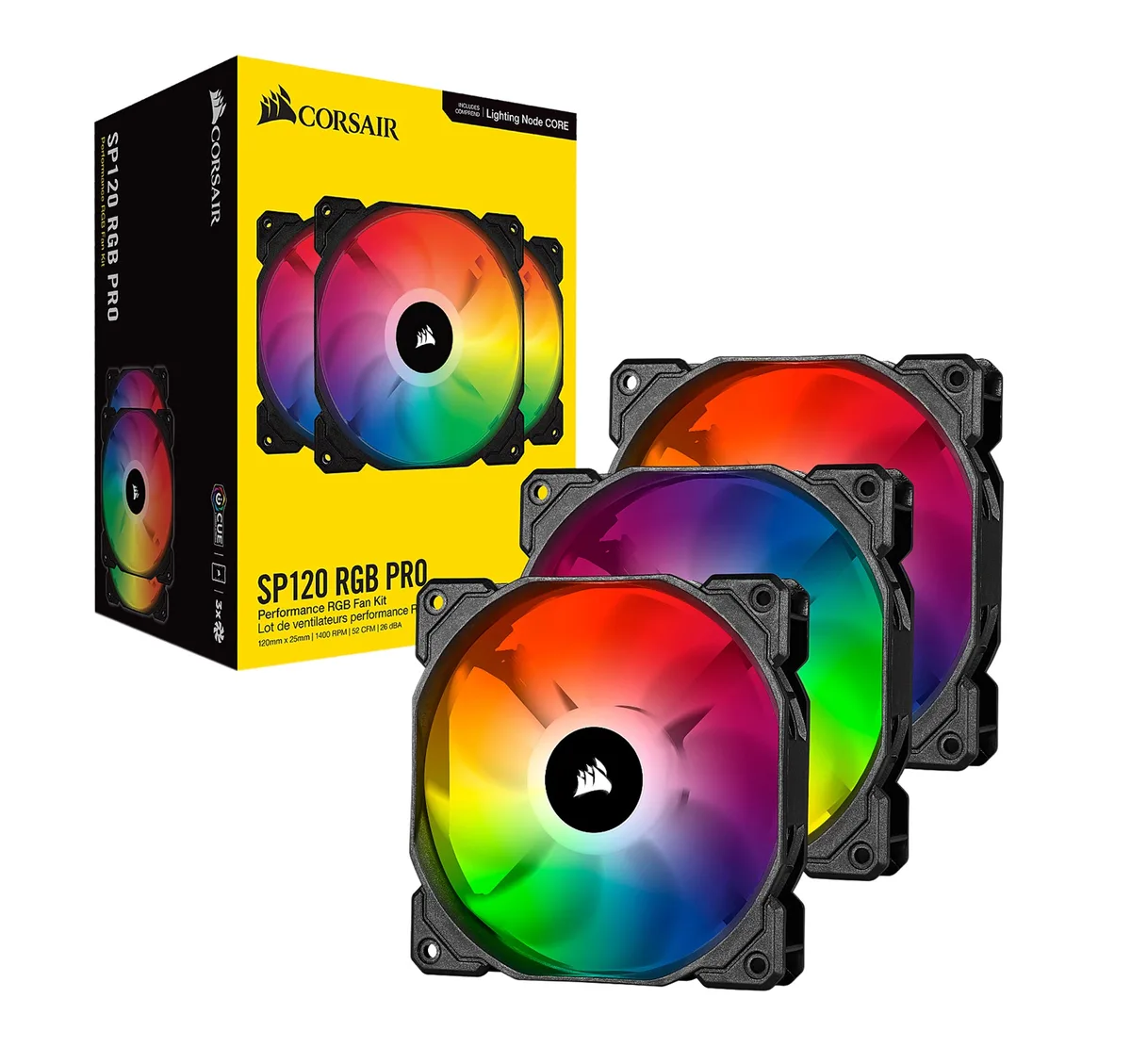 Corsair Corsair iCUE SP120 RGB PRO 120mm Triple Fan Kit CO-9050094-WW — product photo