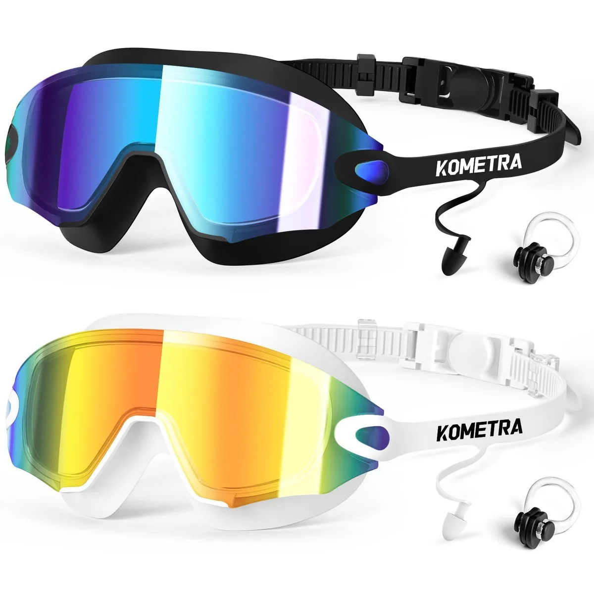  Pack Adult Swim Goggles Frameless Anti-Fog UV Protection Swimming Goggles — product photo
