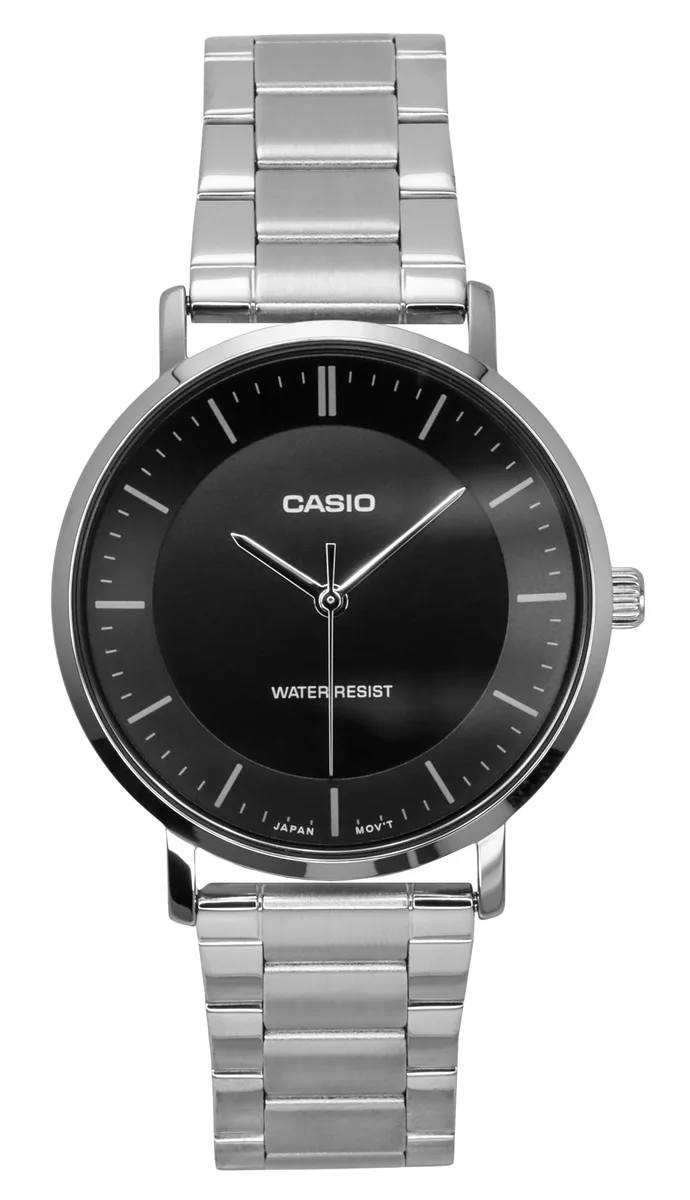 CASIO CASIO MTP-VT04D-1E Stainless Steel Black Dial Quartz Watch — product photo