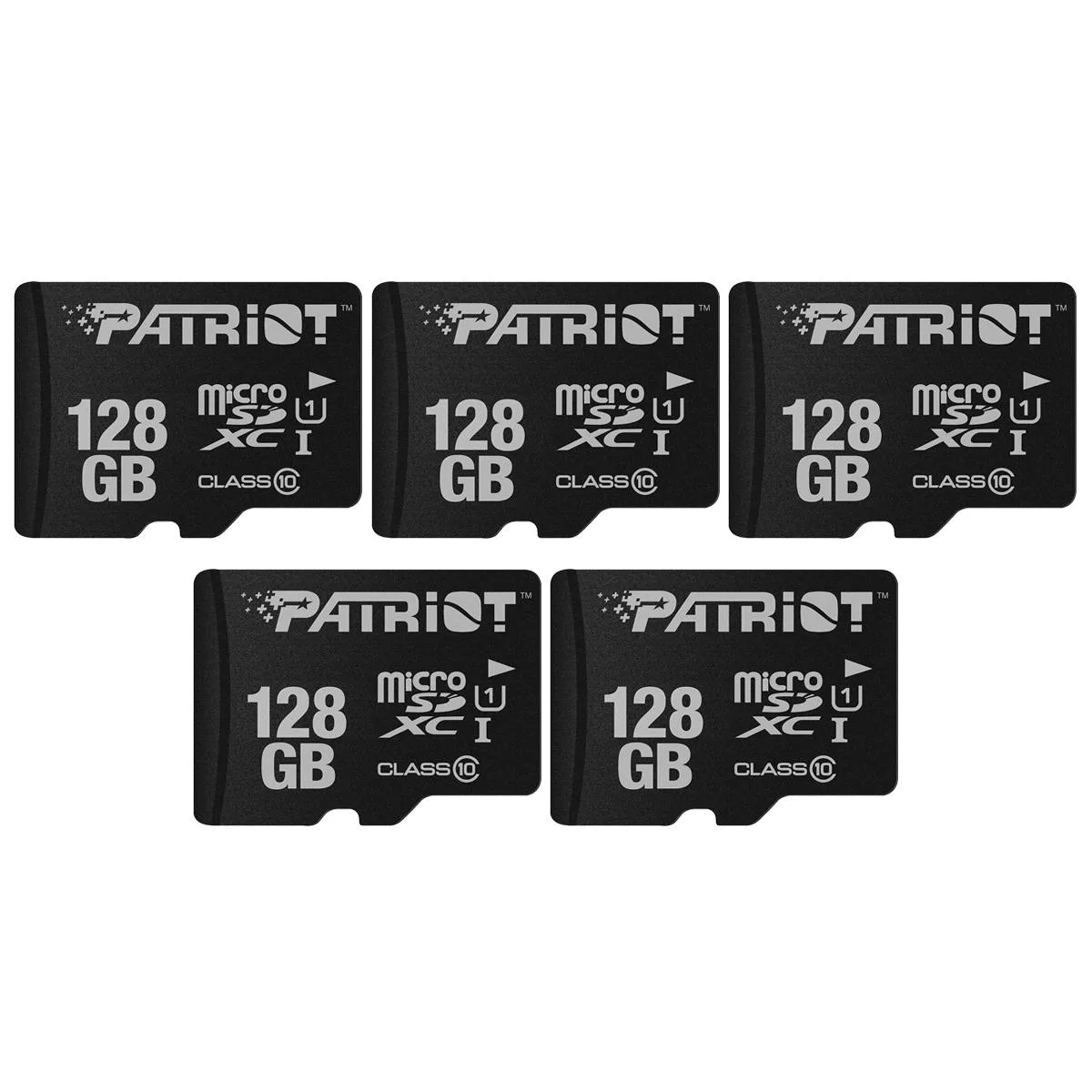 Patriot Memory Patriot Memory LX Series microSDXC Class 10 UHS-I 128GB 5 pack memory card — product photo