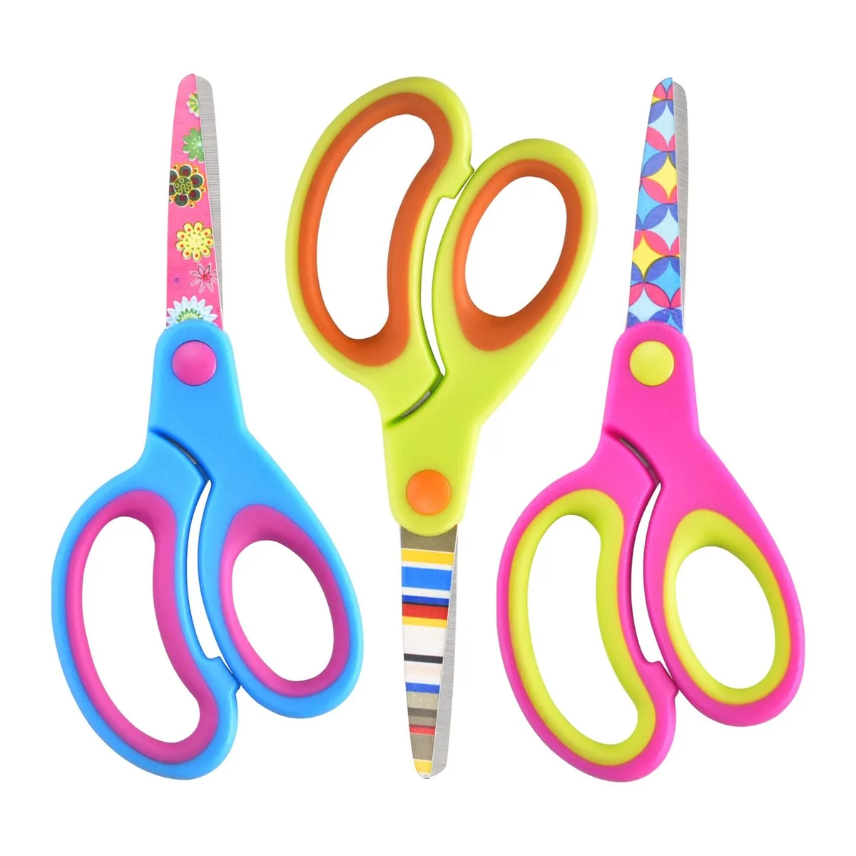  Zicolu Kids Scissors Set of 3 5" Blue/Yellow — product photo