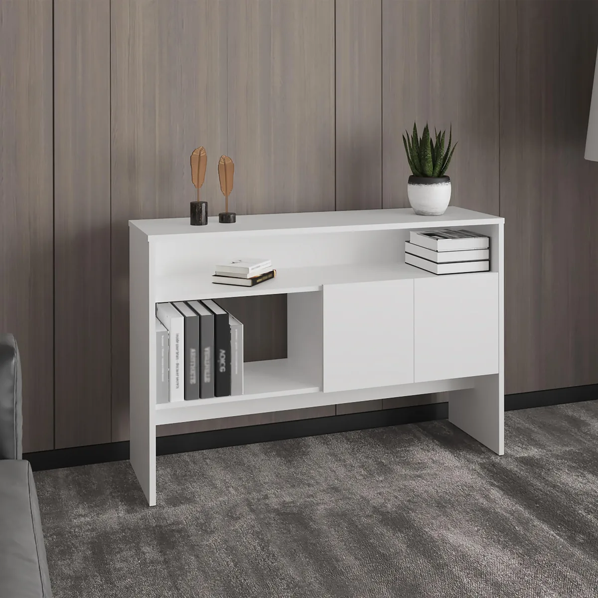 tuphen tuphen 4-Tier Bookcase Dark Walnut / Black Wengue — product photo