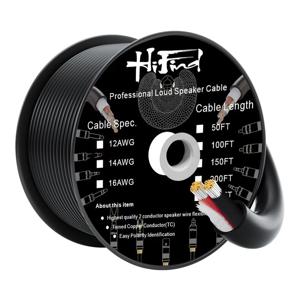 GSM Outdoors GSM Outdoors 16 AWG 200 ft Speaker Wire 2 in 1 Accessory — product photo