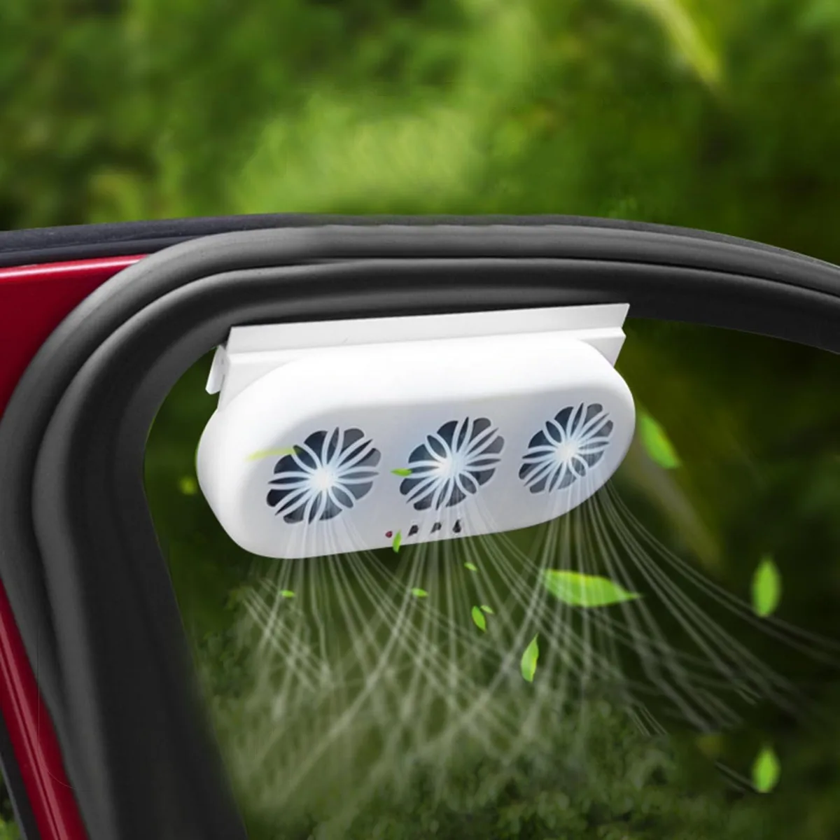 Alphacool Alphacool Car Solar Exhaust Fan Three Outlet White 2 in 1 accessory — product photo