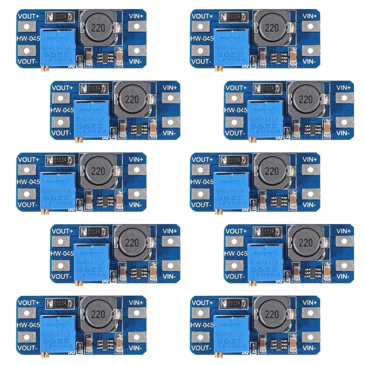 KEHIPI KEHIPI MT3608 DC-DC Boost Converter 2A 2V-24V to 5V-28V Power Adapter 5pcs — product photo