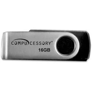 Compucessory Compucessory 26467 16GB USB 2.0 Password Protected USB Flash Drive Black / Aluminum — product photo