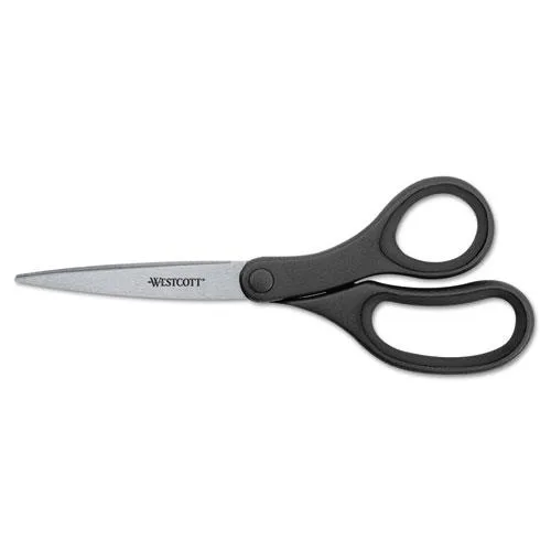 Westcott Westcott 15586 KleenEarth 9" Pointed Scissor, Black — product photo