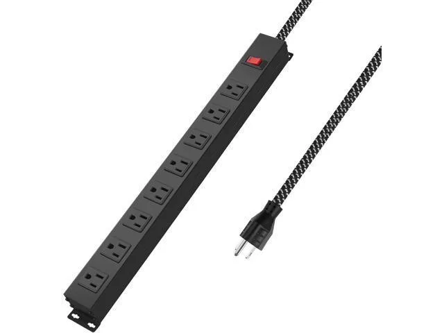 LORDWORLD LORDWORLD 8 Outlet Metal Surge Protector 1200J 6FT 14AWG 15A 125V 1875W — product photo