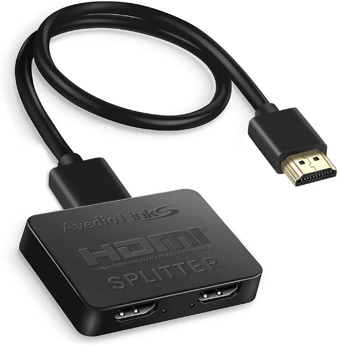FLEANE FLEANE HDMI Splitter 1x2 with 4 ft Cable audio adapter — product photo