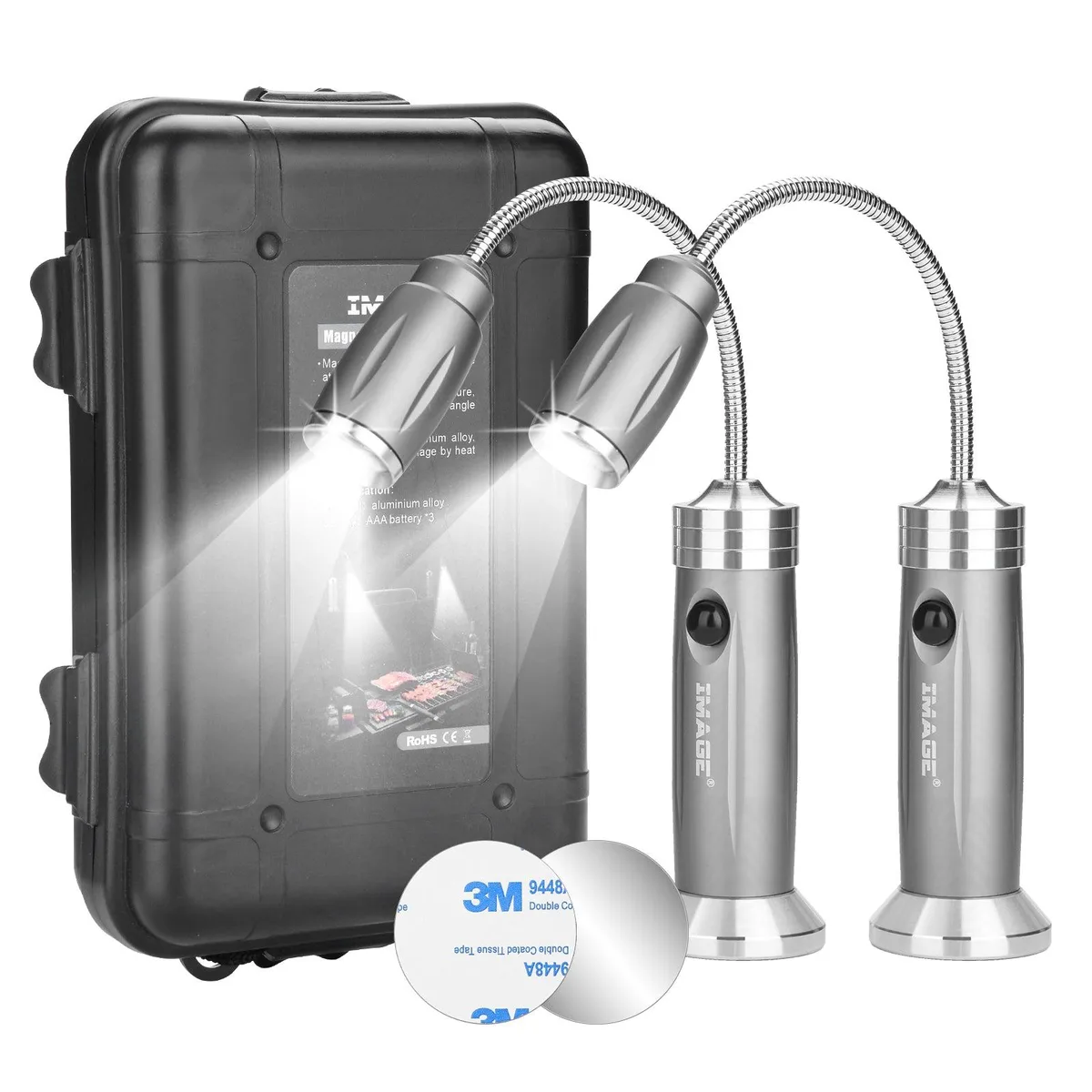 Image Image Magnetic Ultra-Bright Grill Light 2 pcs Silver — product photo