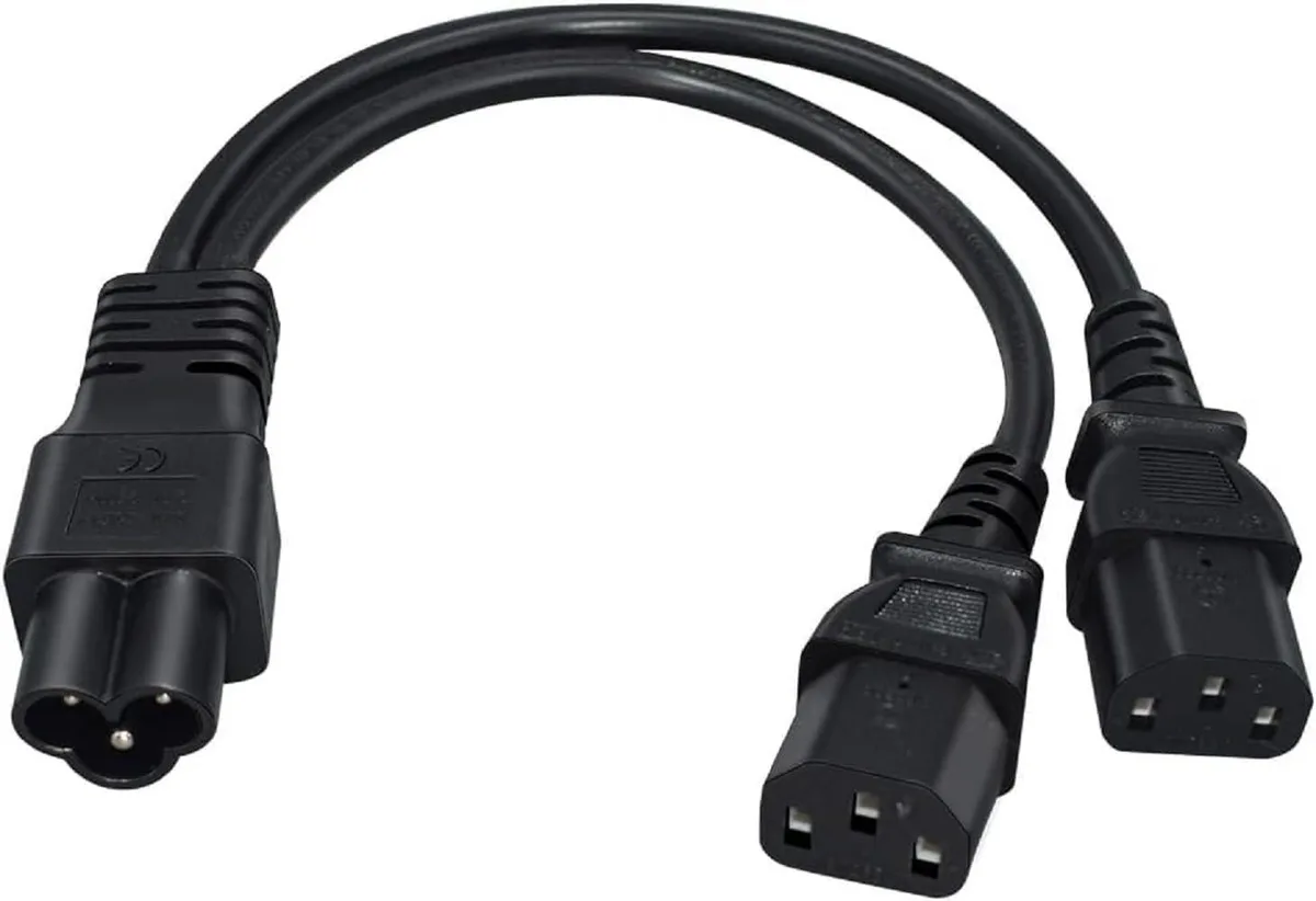 TeKit TeKit IEC320 C6 to 2×C13 Y Splitter 1ft 18AWG — product photo