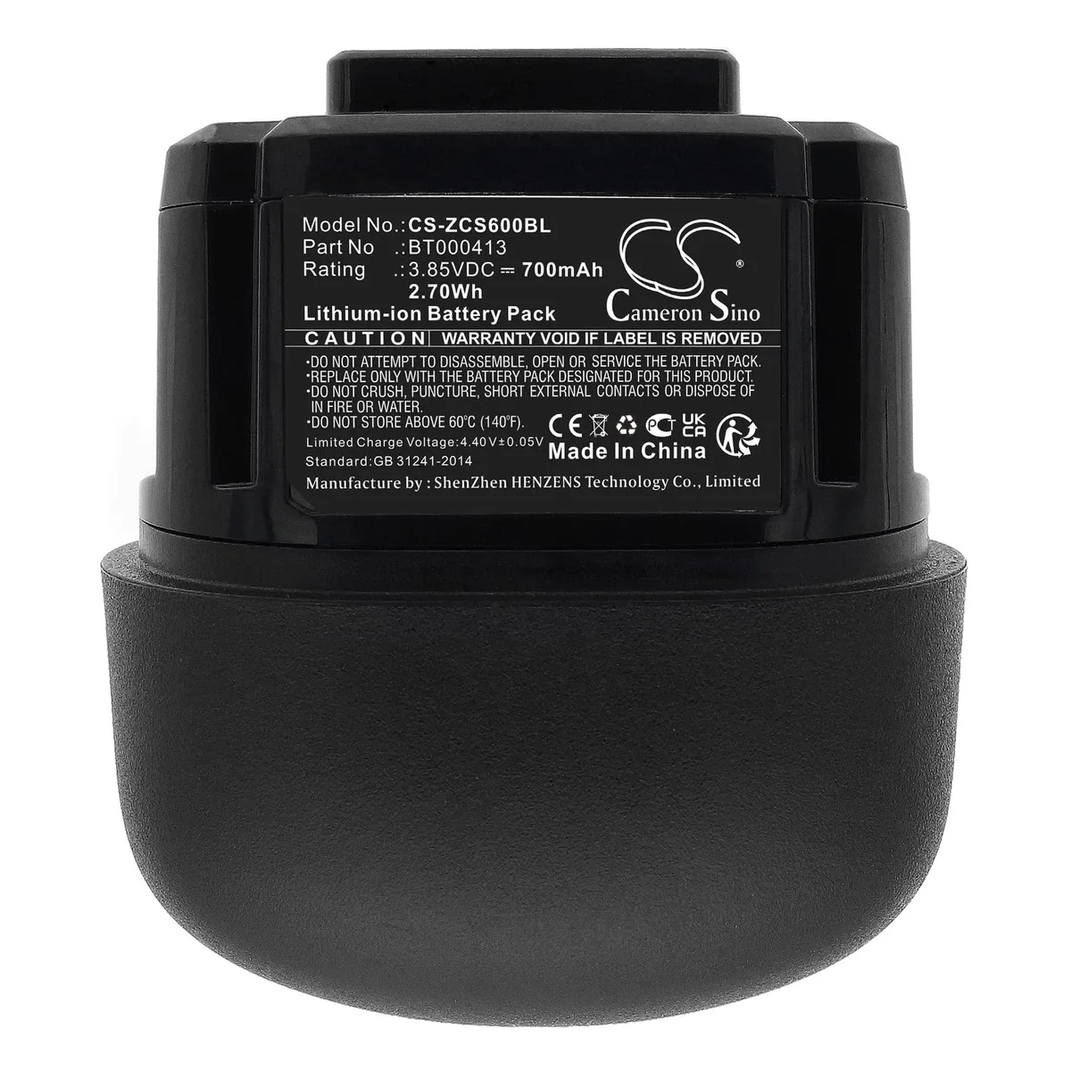Cameron Sino Battery for CS60, CS6080, CS6080-SR40004VZWW 700mAh 2.70Wh — product photo