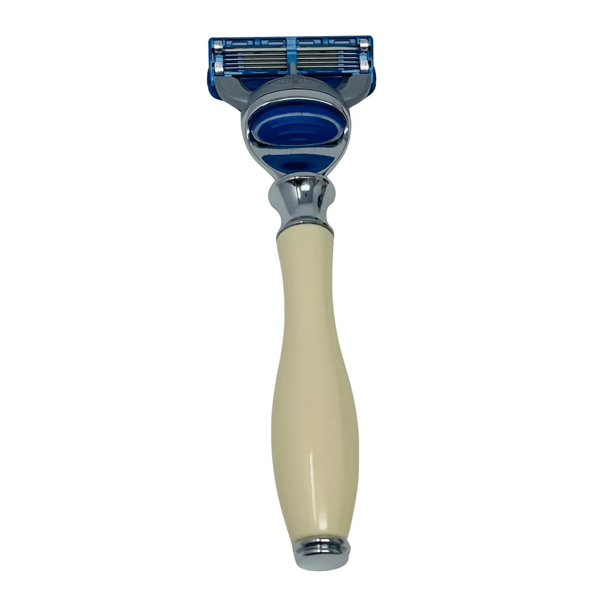 TAURKENAM TAURKENAM Fusion Compatible Razor Handle Faux Ivory Chrome Tip 2.4 oz — product photo