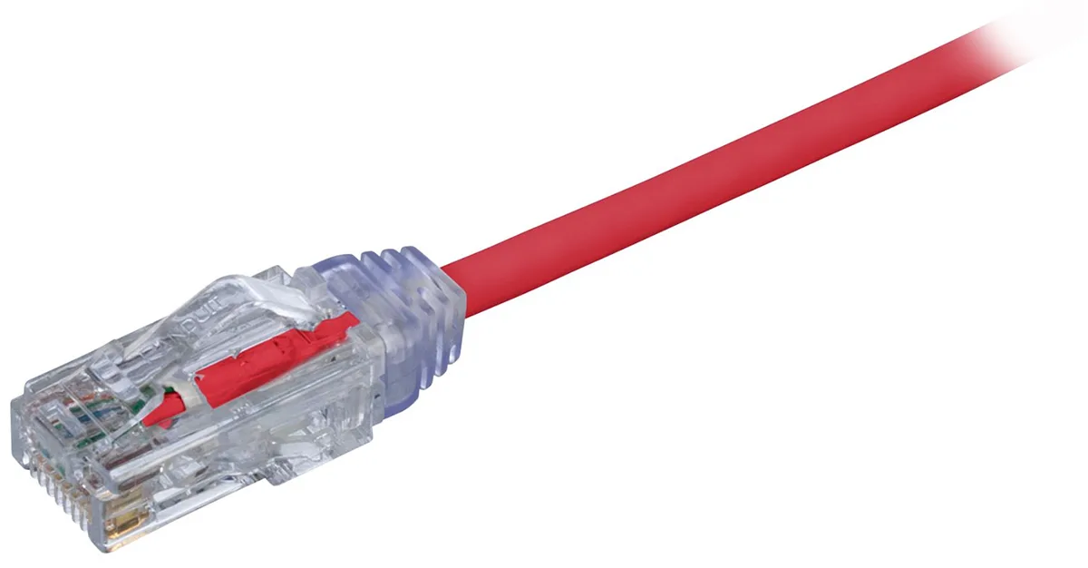Panduit Panduit UTP28SP1RD network ethernet cable 28 AWG 1 ft clear — product photo