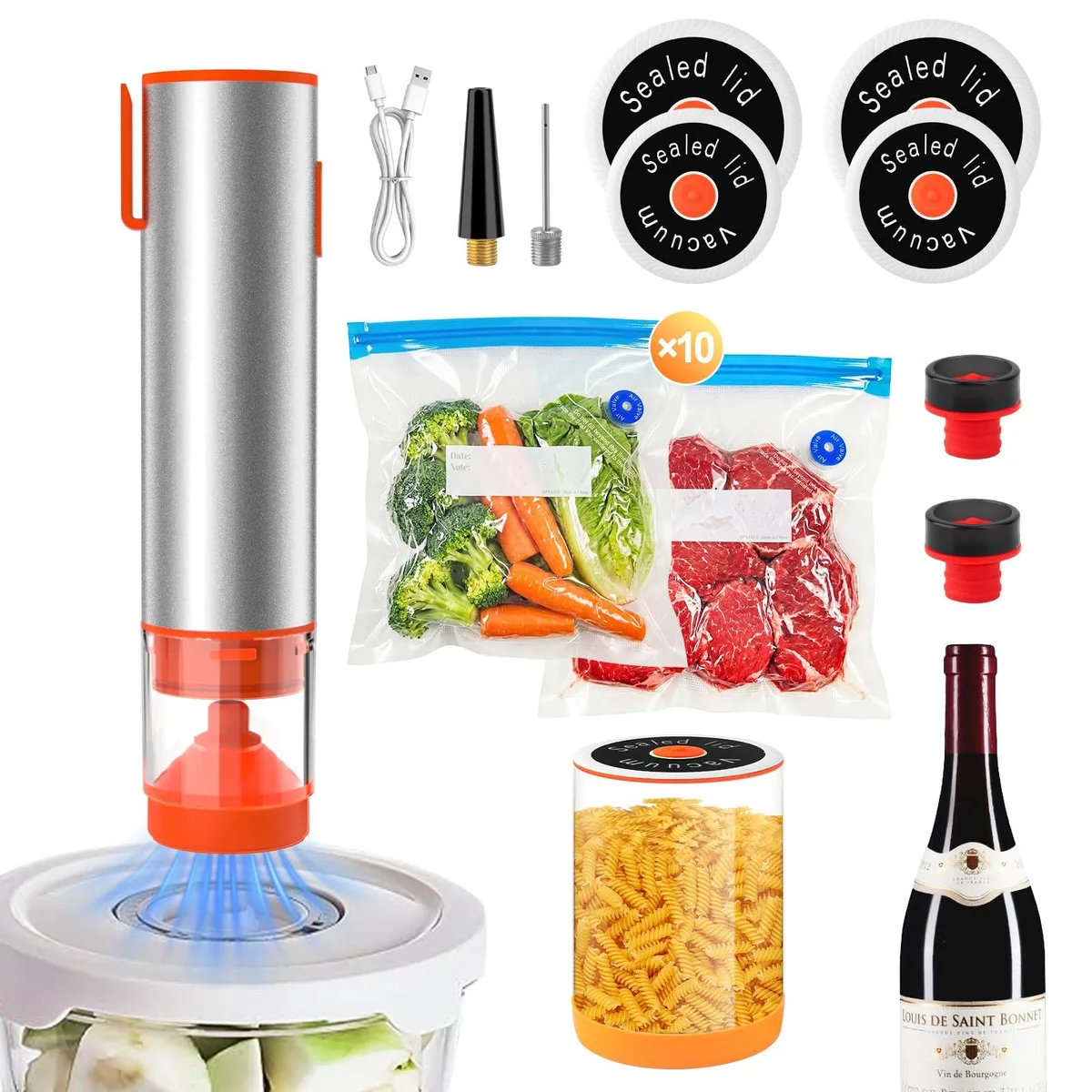  FoodSaver Handheld Vacuum Sealer 60kPa 10 Bags — product photo