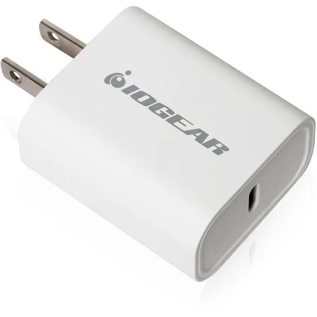 IOGEAR IOGEAR GPAWC20W 20W USB-C PD 3.0 wall charger white — product photo