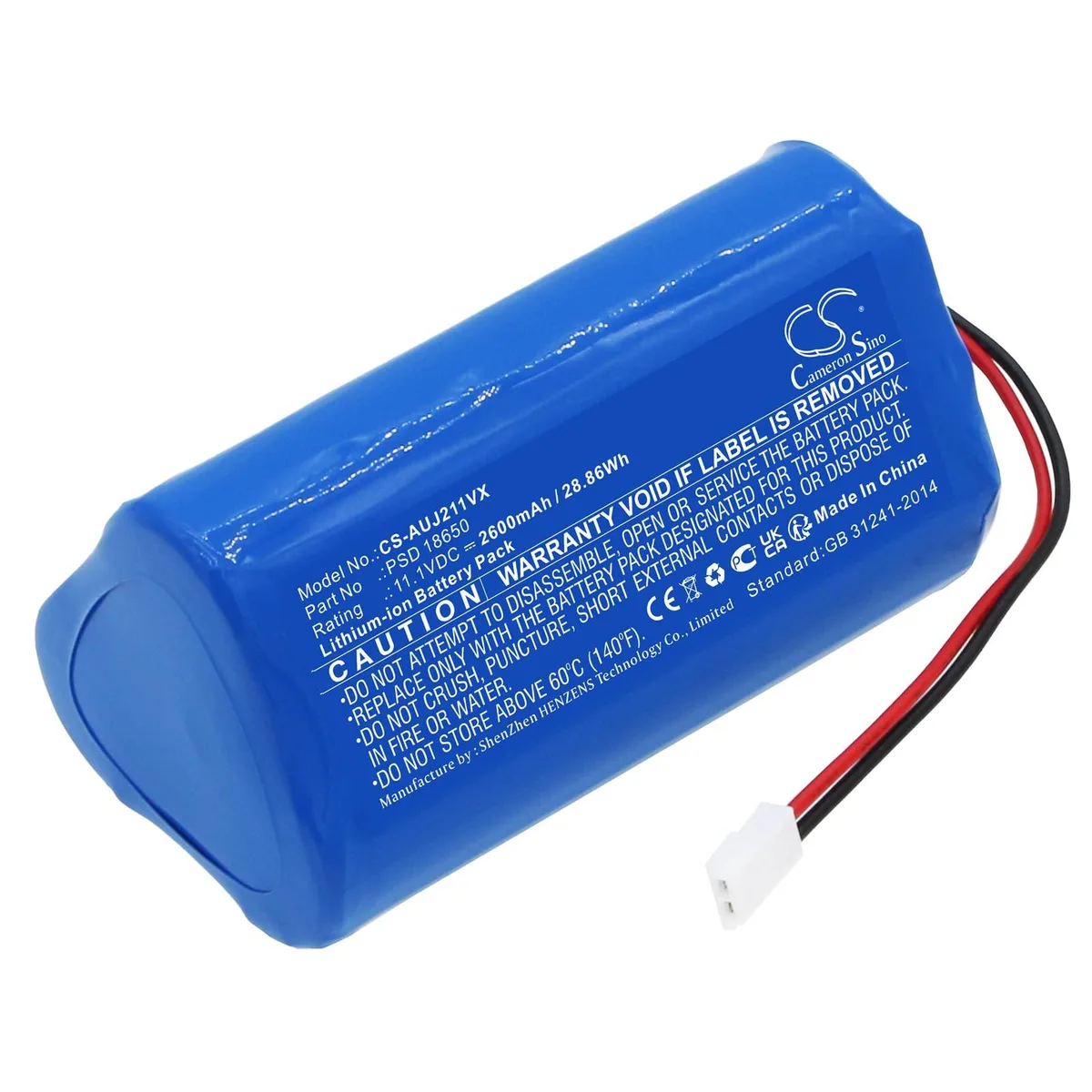  Cameron Sino 2600mAh 11.10V Li-ion Battery for Aquajack 211 Pool Cleaner PSD 18650 — product photo