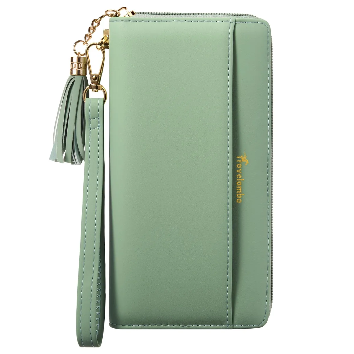  Travelambo RFID Wristlet Wallet Green 1.3 x 4.4 x 7.8 in — product photo