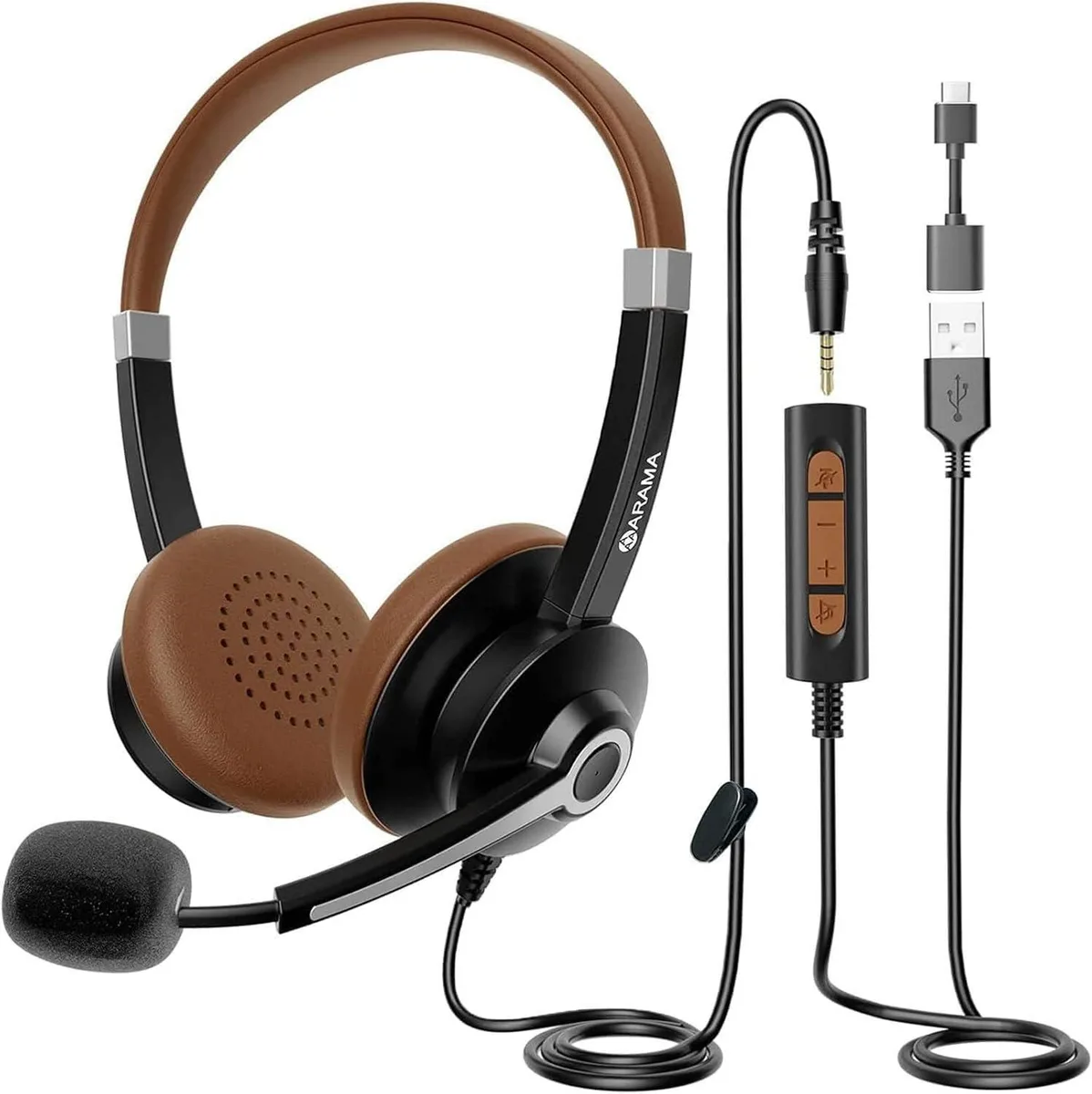  Agama ARA700 Series 700 Wired Headset Brown 158g 3.5mm — product photo