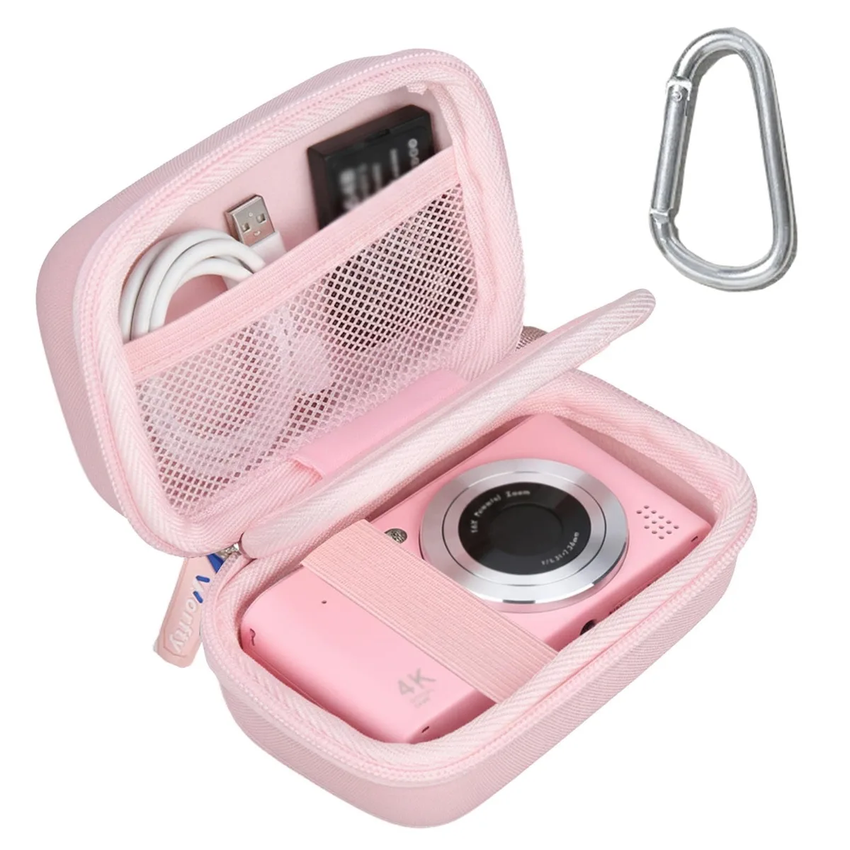 Worfty Q143&Q144 Camera Case Pink 4.92x3.14x1.96 in — product photo