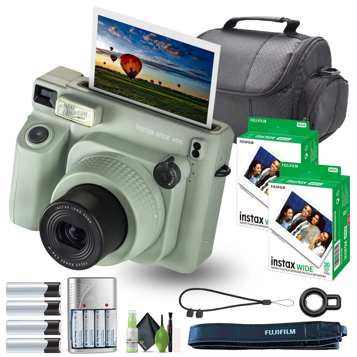 FUJIFILM FUJIFILM Instax Wide 400 Green film camera with 40 sheets — product photo