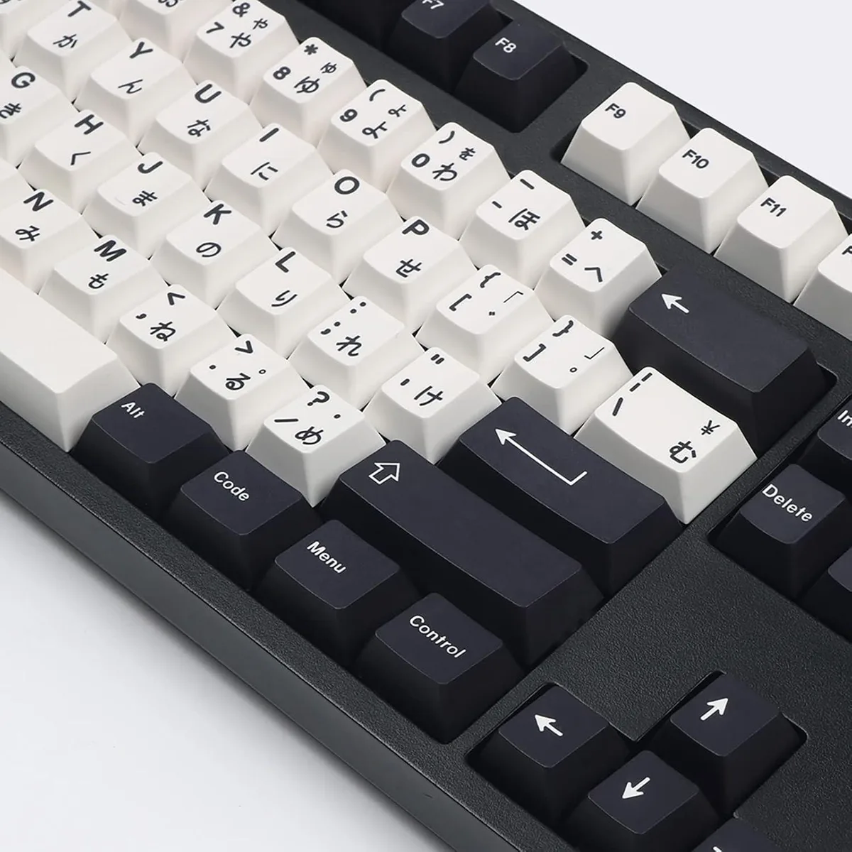 usbroway usbroway Japanese Keycaps 133 Keys Cherry Profile PBT Black White — product photo