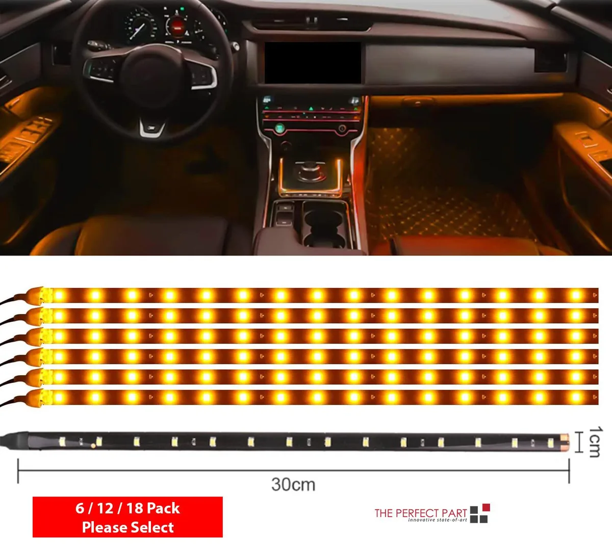 The Perfect Part The Perfect Part Waterproof LED Strip Light 12in 15 LED Yellow — product photo