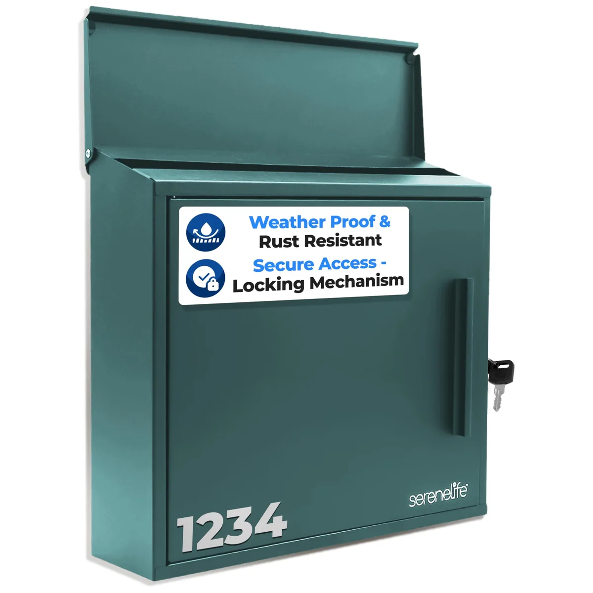 Pyle Pyle Marine Electronic .46 cu ft Wall Mailbox Green 13.77 x 4.52 x 12.99 — product photo
