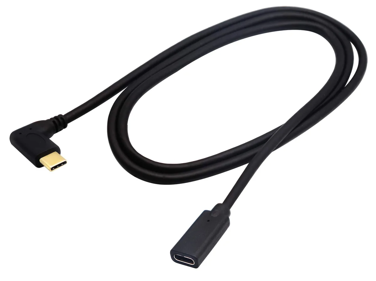 Vszerda Vszerda USB 3.1 Type-C 90° Male-Female Extender 1M 10Gbps 3A — product photo