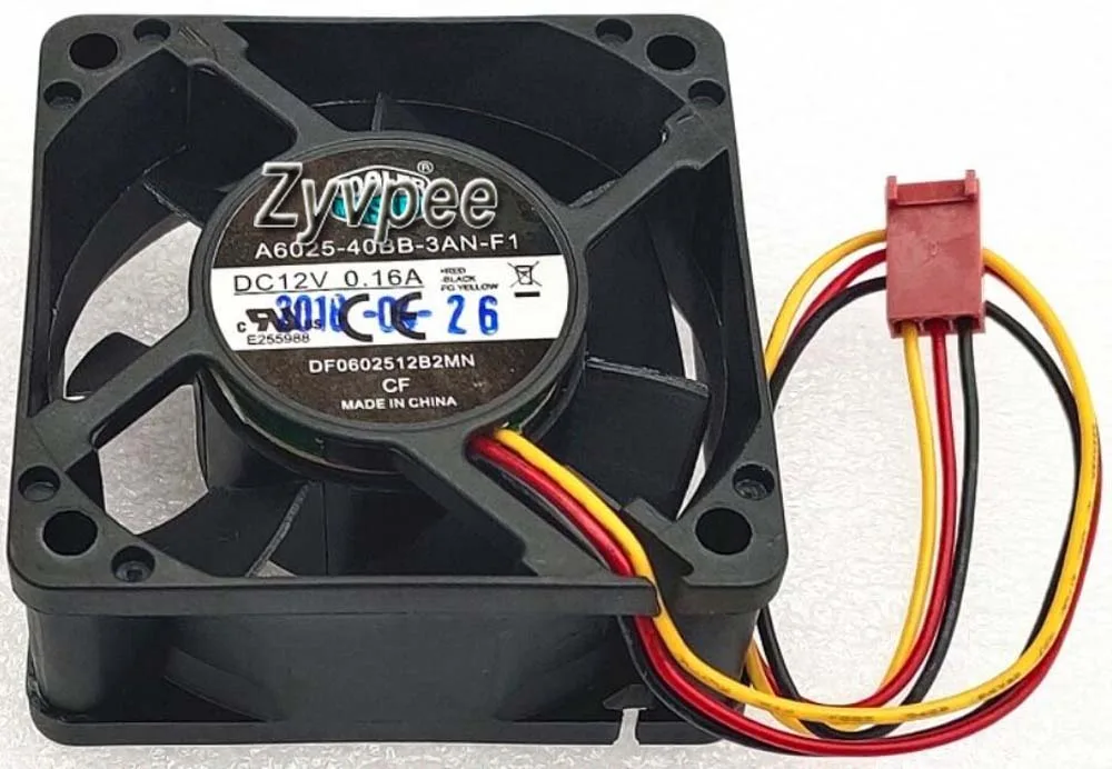 Zyvpee Zyvpee A6025-40BB-3AN-F1 12V 0.16A 60x25mm case fan — product photo