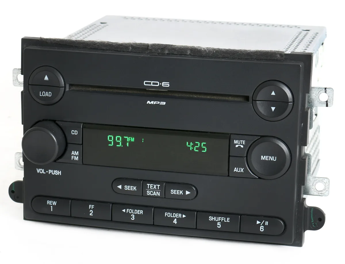 1 Factory Radio 1 Factory Radio 7E5T-18C815-AD receiver AM FM 6 Disc CD 2007 Ford Fusion Mercury Milan — product photo